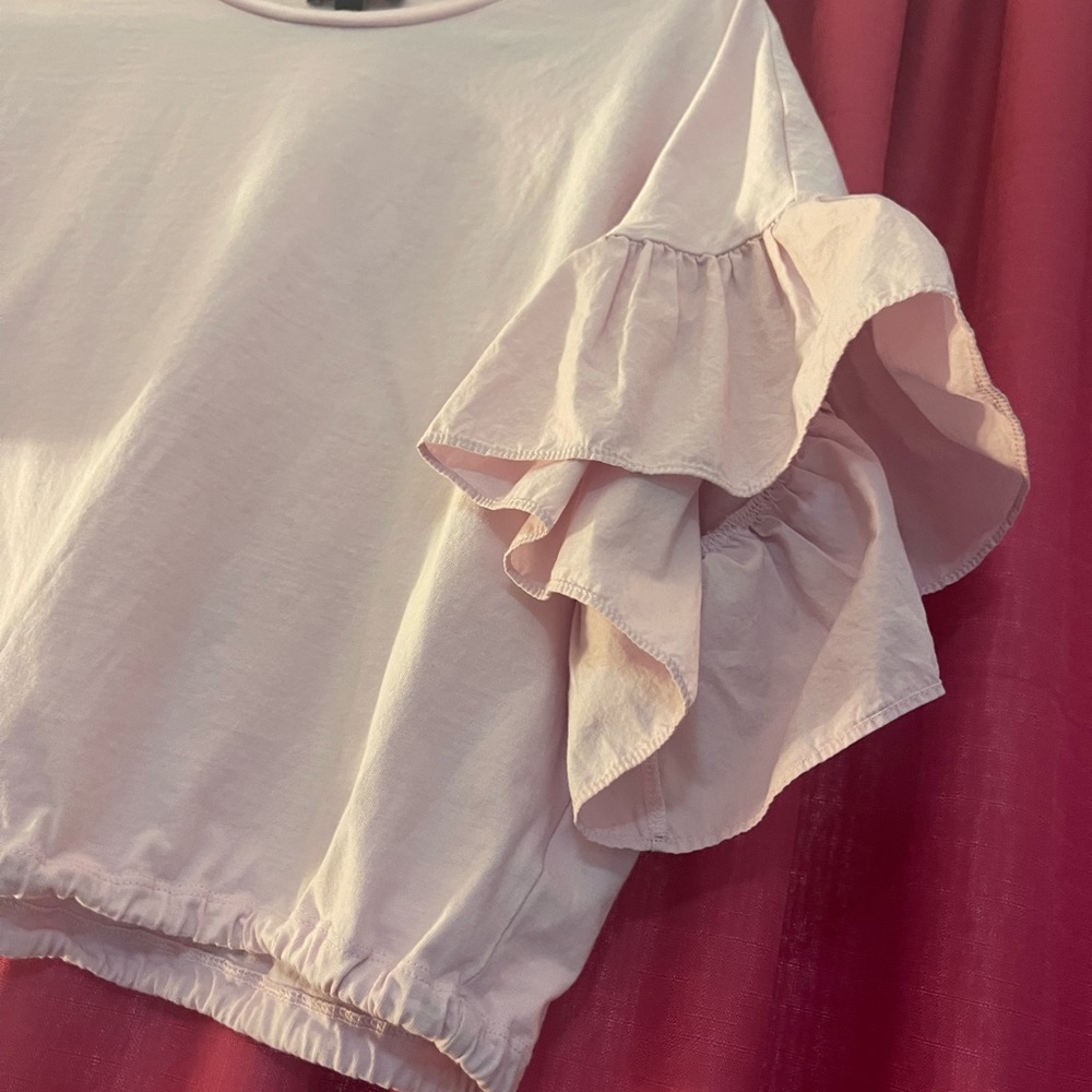 Express Pink Crop Top, Size Large - Picture 2 of 4